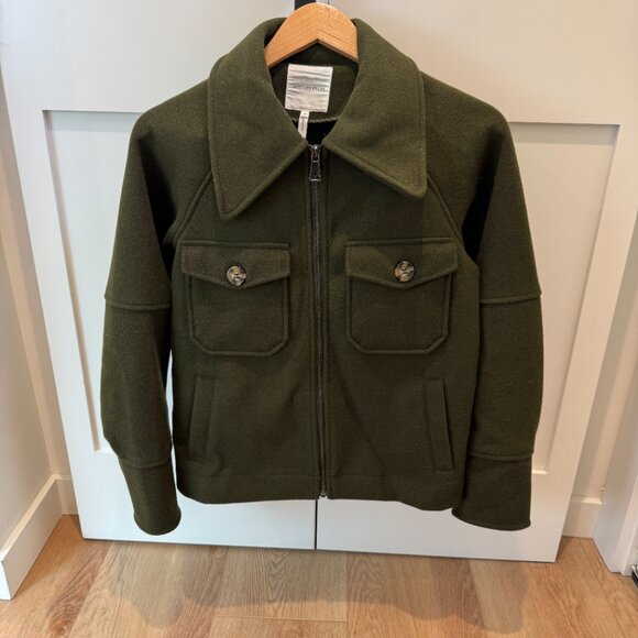 AVEC LES FILLES Women's Relaxed Zip Front Jacket Sz Small - Picture 4 of 8